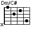 Dm on C#, Dm/C#